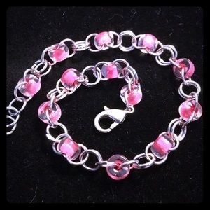 HANDMADE Pink Link Chainmail Bracelet